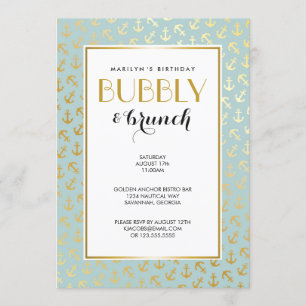 Nautical Golden Anchors Pattern Kaart