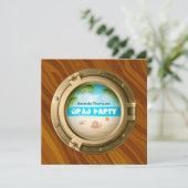 Nautical Graduation Party Kaart (Staand voorkant)