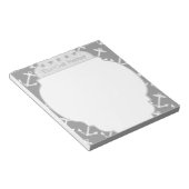 Nautical Grey Anchor Notitieblok (Schuin)