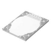 Nautical Grey Anchor Notitieblok (Linkerzijde)