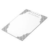 Nautical Grey Anchor Notitieblok (Schuin)