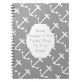 Nautical Grey Anchor Notitieboek (Voorkant)