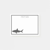 Nautical Grey Shark Silhouette Post-it® Notes (Voorkant)