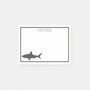 Nautical Grey Shark Silhouette Post-it® Notes