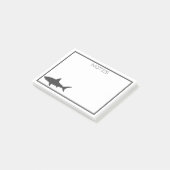 Nautical Grey Shark Silhouette Post-it® Notes (Schuin)