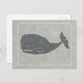 Nautical Grey Whale Briefkaart (Voorkant / Achterkant)