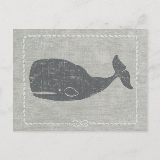 Nautical Grey Whale Briefkaart (Voorkant)