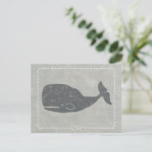 Nautical Grey Whale Briefkaart (Staand voorkant)