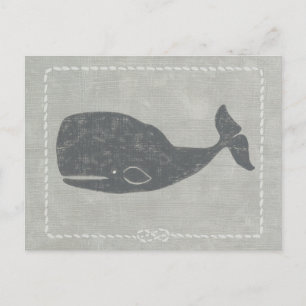 Nautical Grey Whale Briefkaart