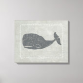 Nautical Grey Whale Canvas Afdruk (Voorkant)