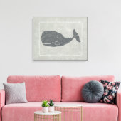 Nautical Grey Whale Canvas Afdruk (Insitu (Woonkamer))