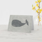 Nautical Grey Whale Kaart (Gele Bloem)