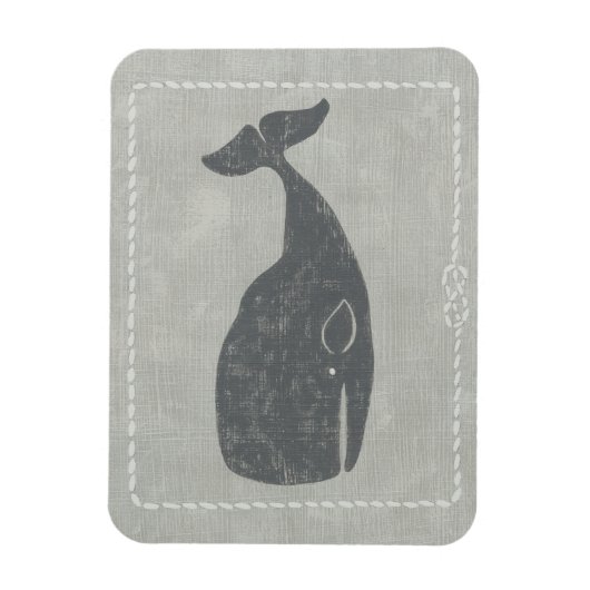 Nautical Grey Whale Magneet (Verticaal)