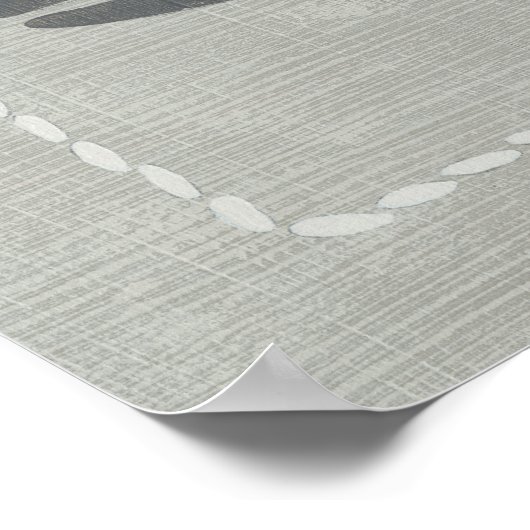 Nautical Grey Whale Poster (Hoek)