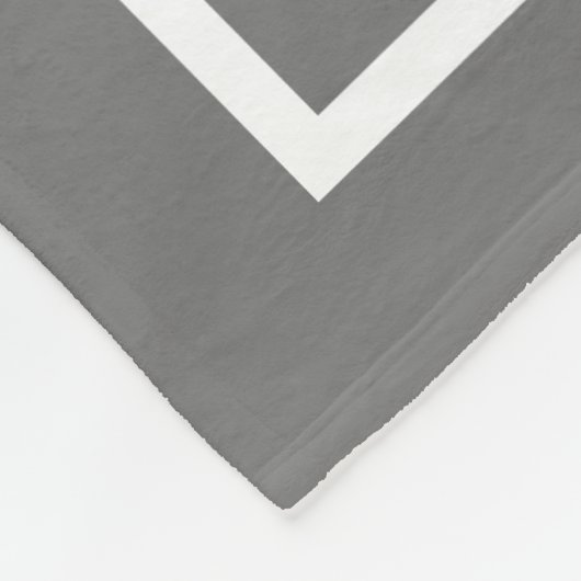 Nautical Grey & White Anchor & Achternaam Fleece Deken (Hoek)