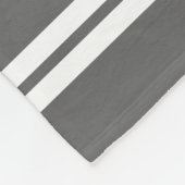 Nautical Grey White Boat Name Boating Illustration Fleece Deken (Hoek)