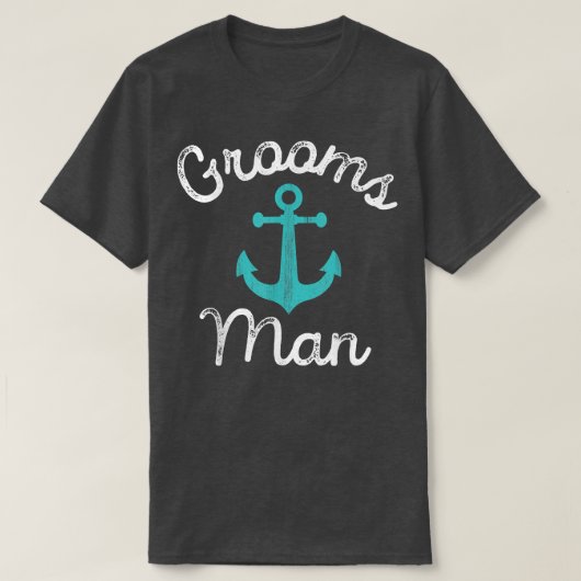 Nautical Groomsmen Gift Idea Wedding for Grooms T-shirt (Design voorkant)