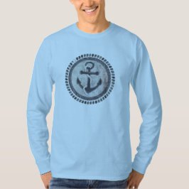 Nautical Grungy Anchor Chalkboard Mannen T-Shirt