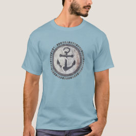 Nautical Grungy Anchor Chalkboard Mannen T-Shirt