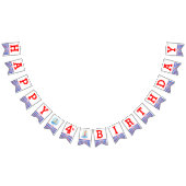 Nautical Happy Birthday kinder leeftijd bunting Vlaggetjes (Alle)