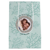 Nautical Happy Fathers Day Zeepaardje & Koraal Fot Medium Cadeauzakje (Achterkant)