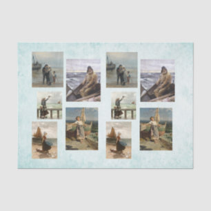 Nautical Harbour Design Serie 12 Tissuepapier