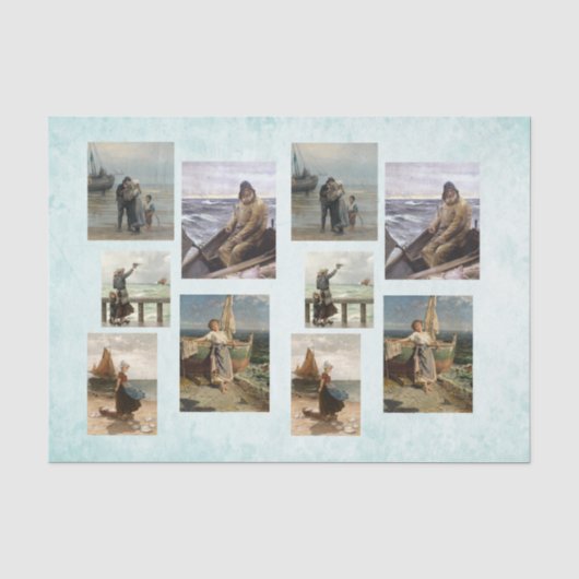 Nautical Harbour Design Serie 12 Tissuepapier (Voorkant)