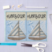 Nautical Harbour Design Serie 14 Tissuepapier (Craft)
