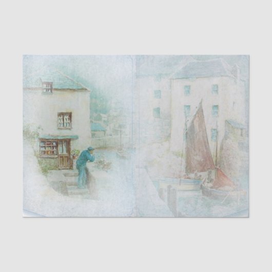 Nautical Harbour Design Serie 5 Tissuepapier (Voorkant)