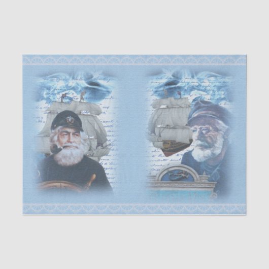 Nautical Harbour Design Serie 8 Tissuepapier (Voorkant)