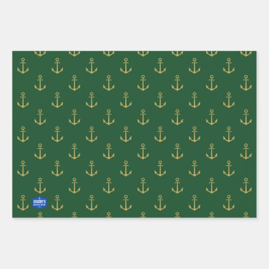 Nautical Haven Wrapping Paper Flat Sheet Set van 3 (Voorkant 3)