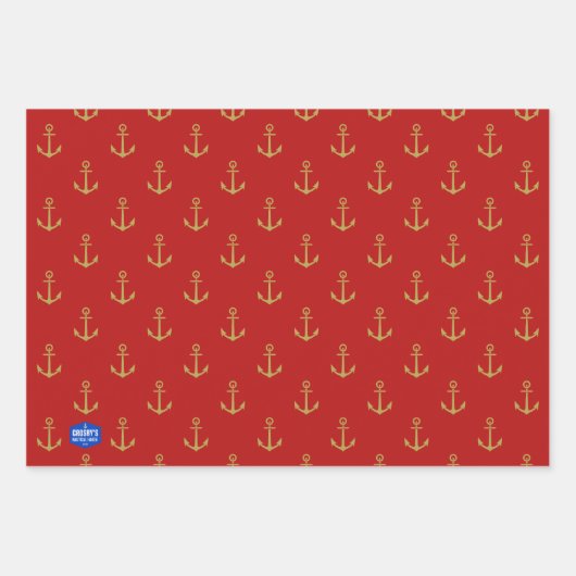 Nautical Haven Wrapping Paper Flat Sheet Set van 3 (Voorkant 2)
