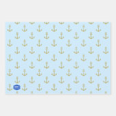 Nautical Haven Wrapping Paper Flat Sheet Set van 3 (Voorkant)