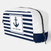 Nautical Heart Anker Bootnaam Marine Wit Gestreept Toilettasje (Rechterhoek)