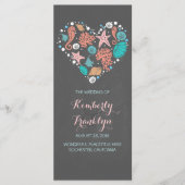 Nautical Heart Beach Wedding Programma's (Voorkant)