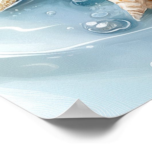 Nautical Helm Coastal Wall Art Print | Wall Poster (Hoek)