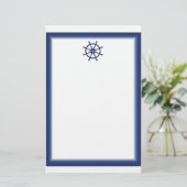 Nautical Helm Stationery Briefpapier (Staand voorkant)