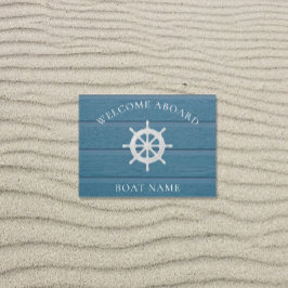Nautical Helm Welcome Aboard Deurmat