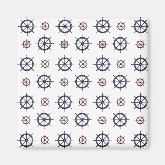 Nautical Helms Ocean Sailing Beach Magneet (Voorkant)