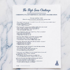 Nautical High Seas Challenge Birthday Game