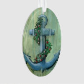 Nautical Holiday Anchor Ornament (voorkant)