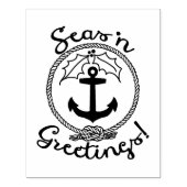 Nautical Holiday | Zeeen "groeten" Rubberstempel (Afrduk)