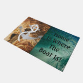 Nautical Home is waar de boot is Deurmat (Schuin)