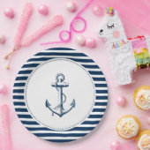 Nautical ı Birthday Party Paper Borden Papieren Bordje (Feest)