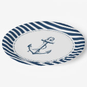 Nautical ı Birthday Party Paper Borden Papieren Bordje (Gekanteld)