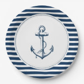Nautical ı Birthday Party Paper Borden Papieren Bordje (Voorkant)