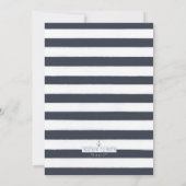 Nautical Infinity Knot Navy & Wit Verloving Kaart (Achterkant)