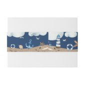 Nautical Invitation Belly Band Uitnodigingen Wikkel (Achterkant Voorbeeld)