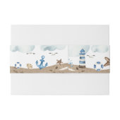 Nautical Invitation Belly Band Uitnodigingen Wikkel (Achterkant Voorbeeld)