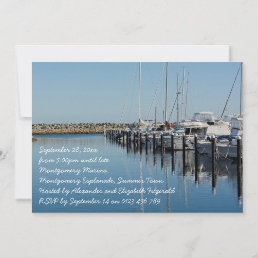 Nautical its Summer Time Typography Summer Party Kaart (Achterkant)